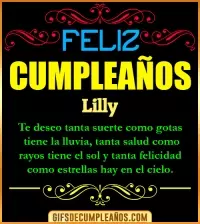 GIF Frases de Cumpleaños Lilly